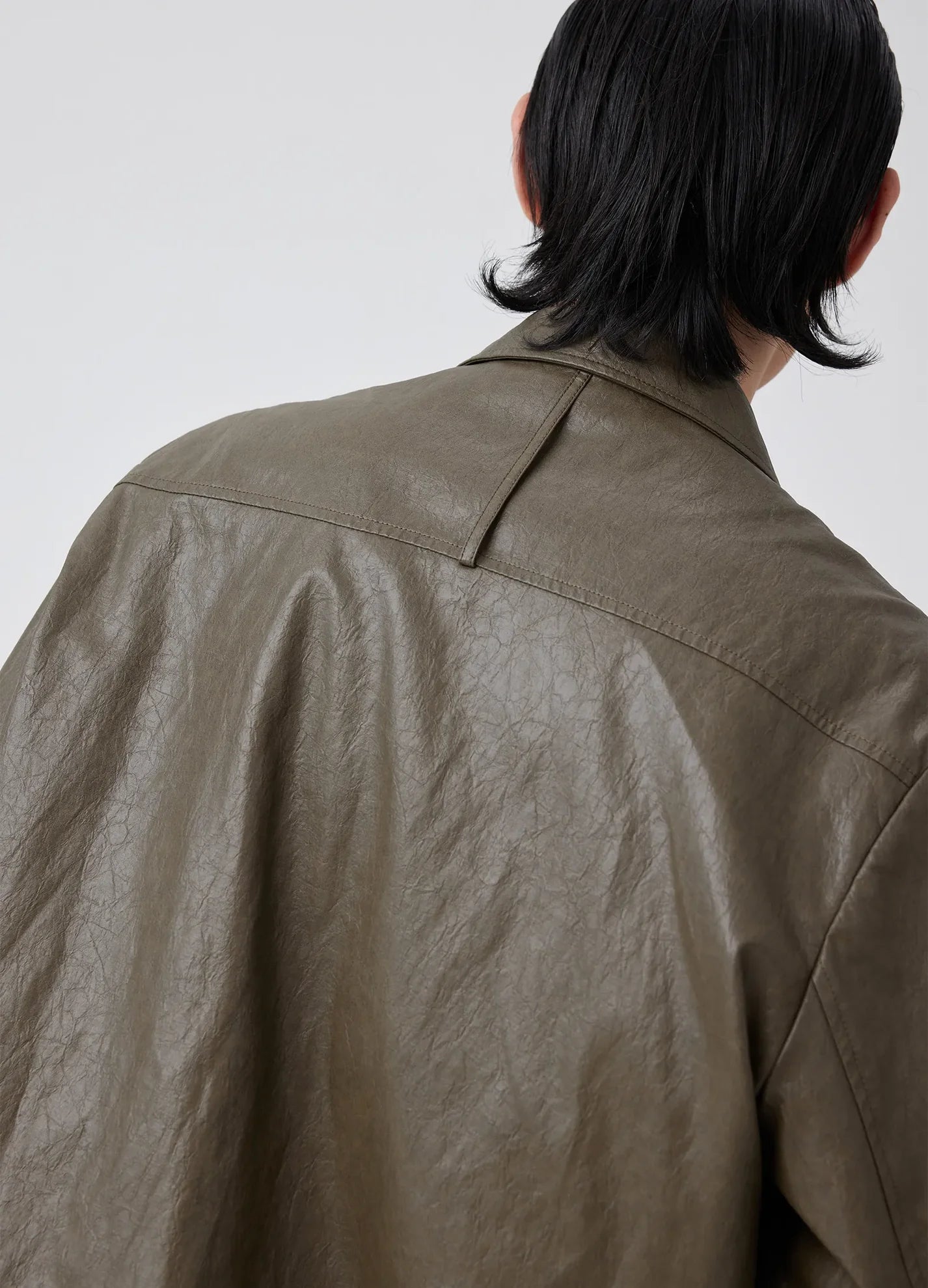 LEATHER BRAIDED SHIRT