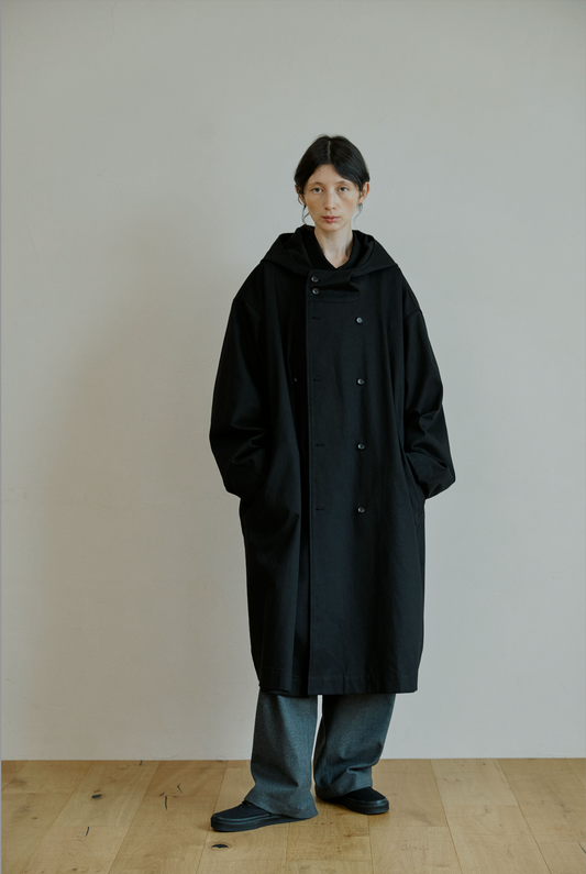 HOODED TRENCH COAT