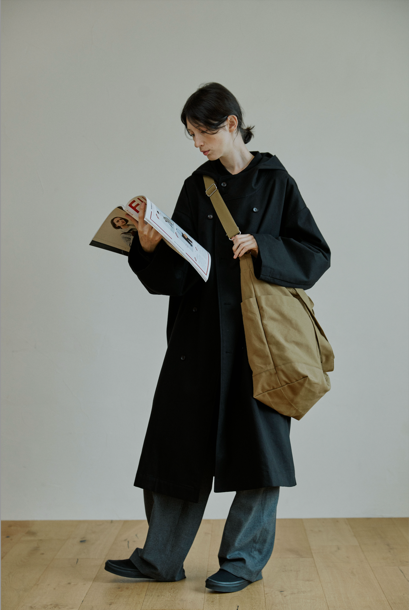 HOODED TRENCH COAT