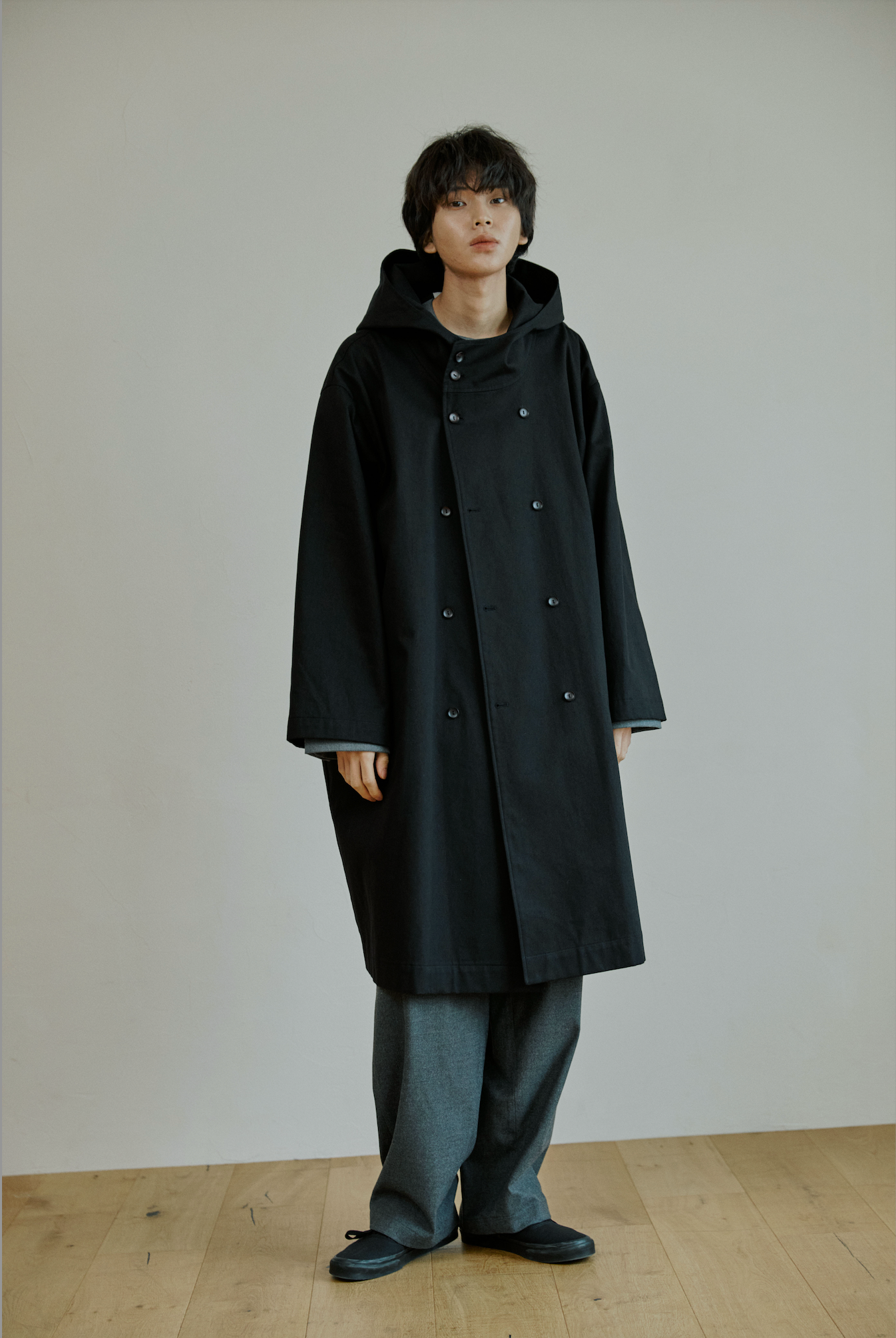 HOODED TRENCH COAT