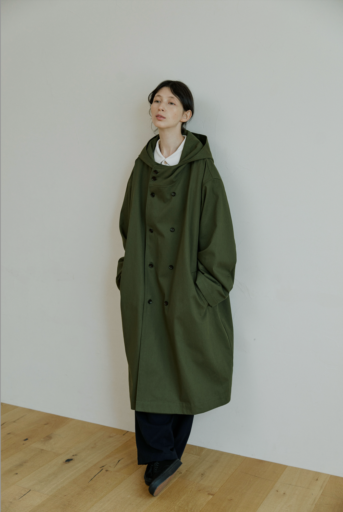 HOODED TRENCH COAT