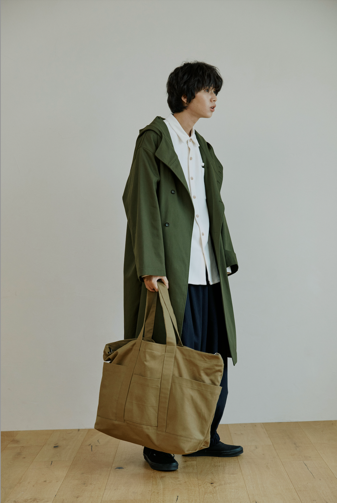 HOODED TRENCH COAT