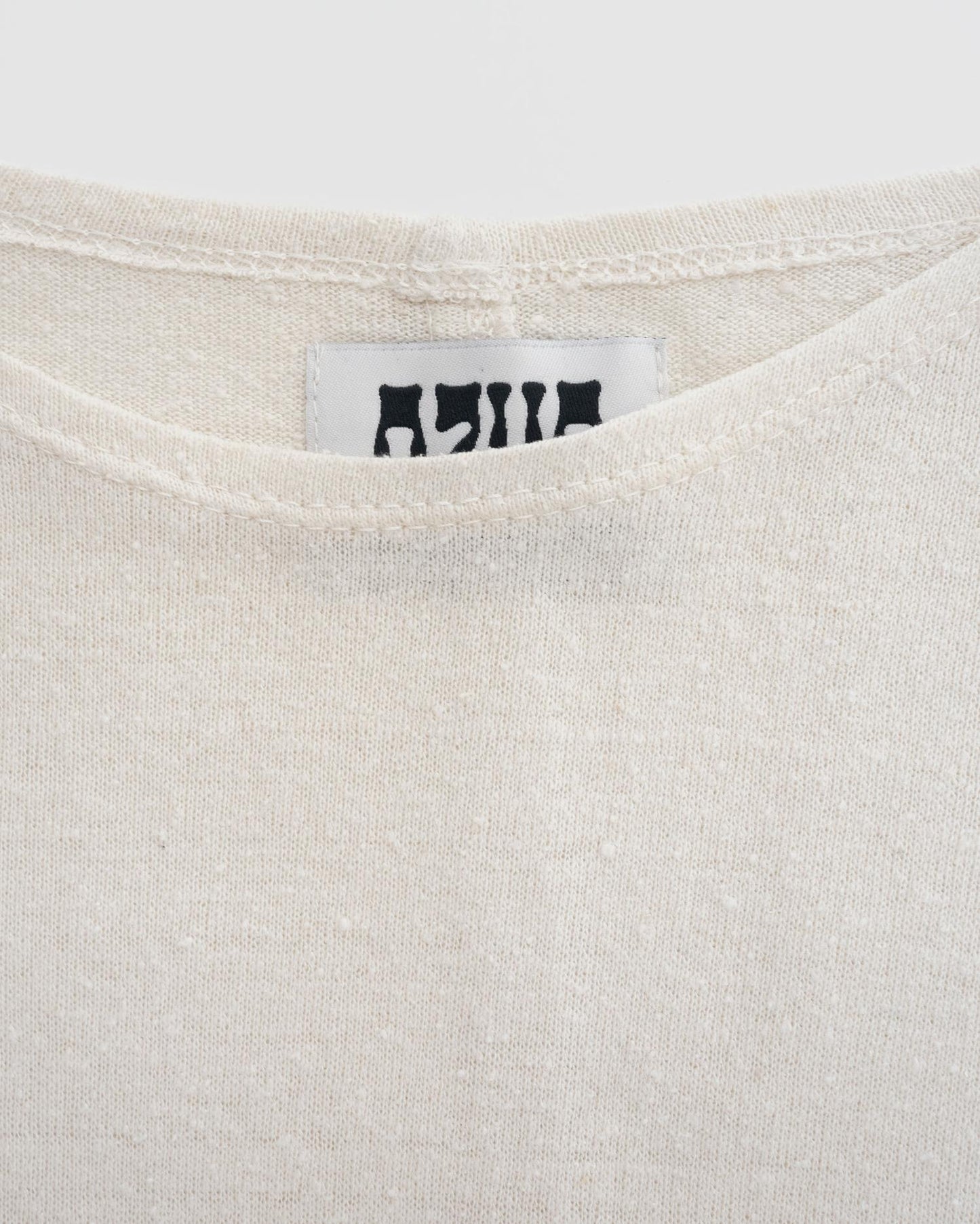 UNDYED RAW SILK JERSEY LONG SLEEVE TEE