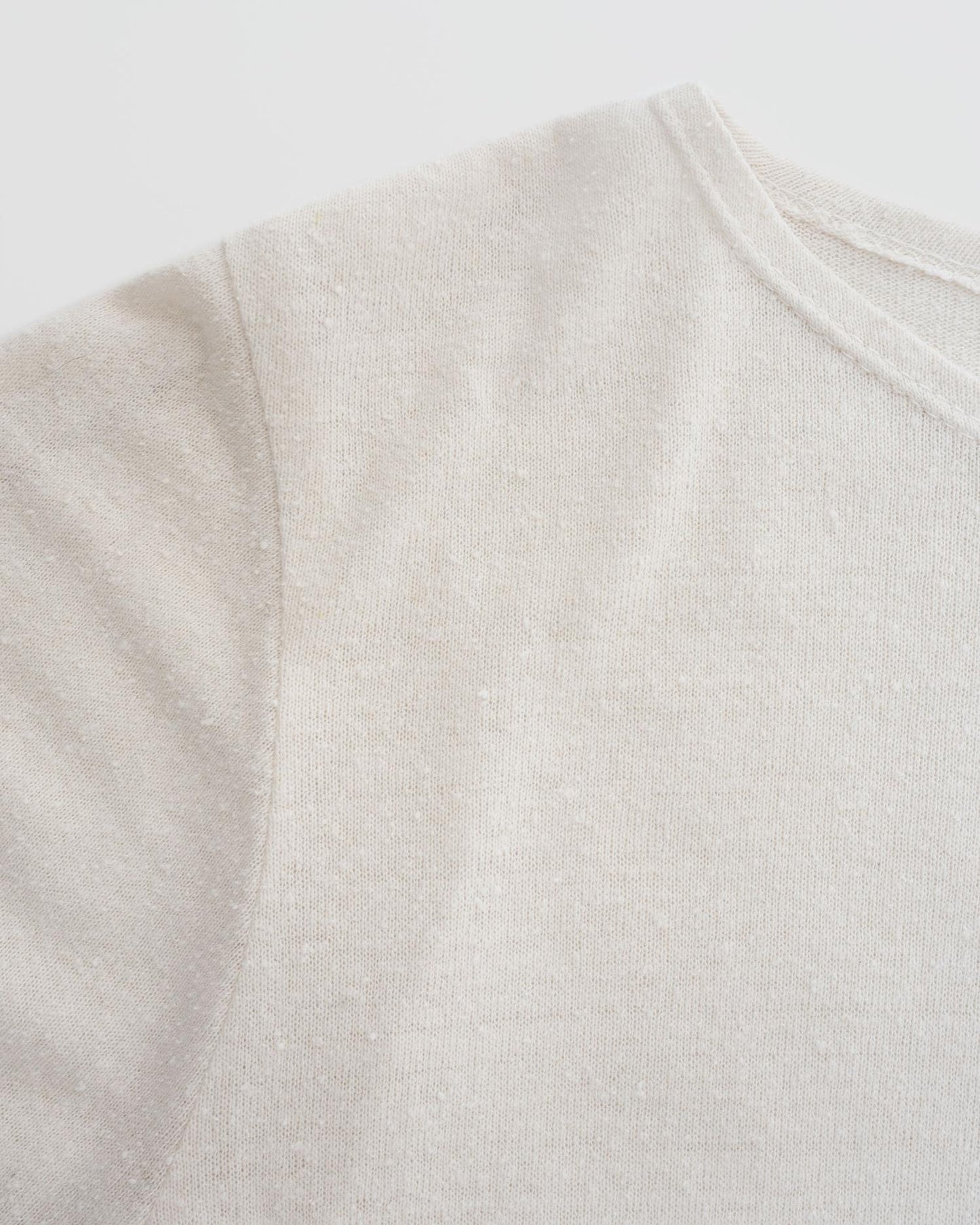 UNDYED RAW SILK JERSEY LONG SLEEVE TEE