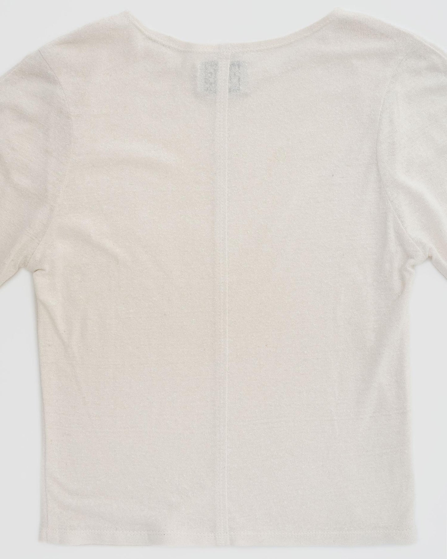 UNDYED RAW SILK JERSEY LONG SLEEVE TEE