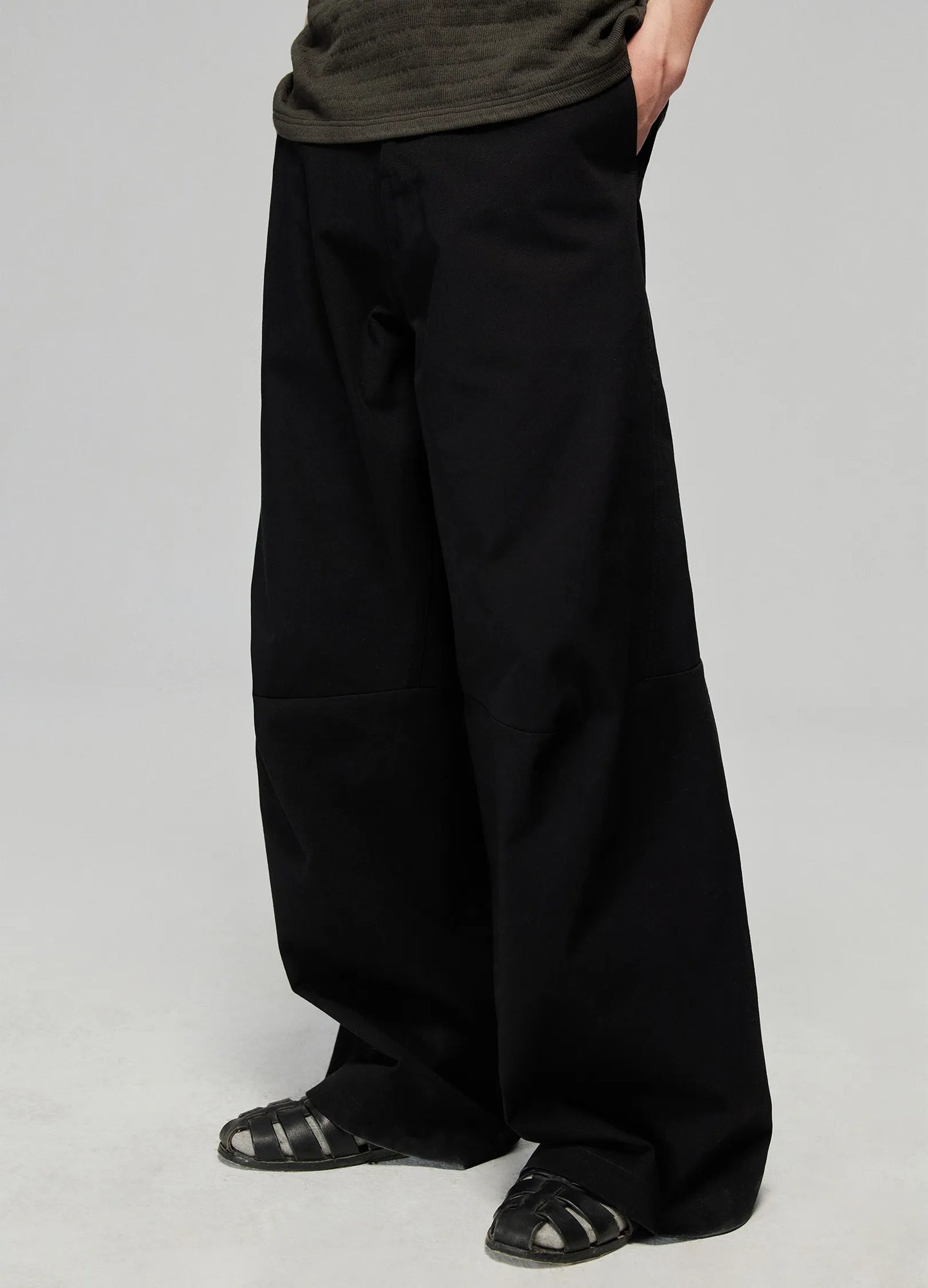 WIDE LEG COTTON TROUSERS