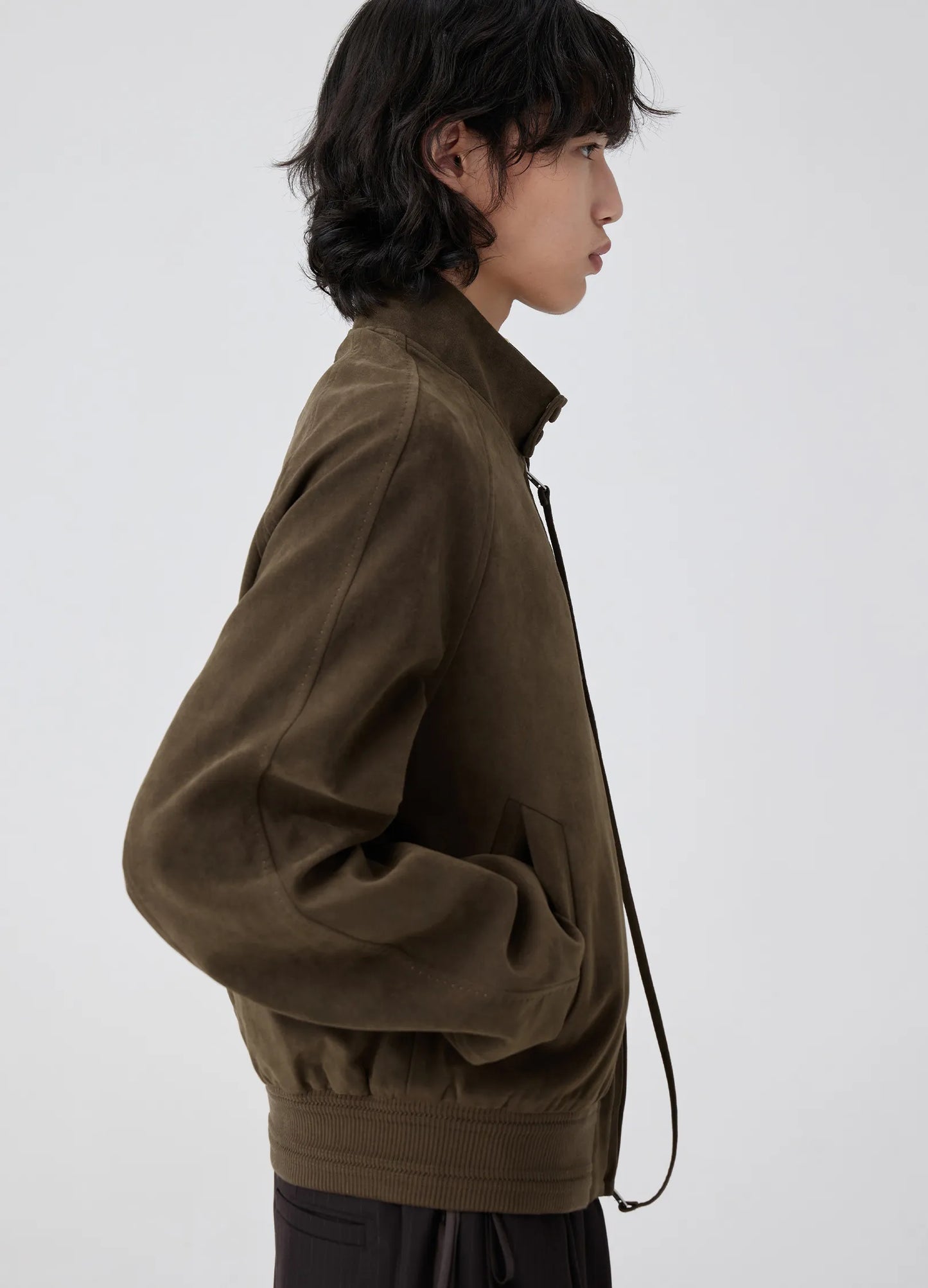 SUEDE HARRINGTON JACKET