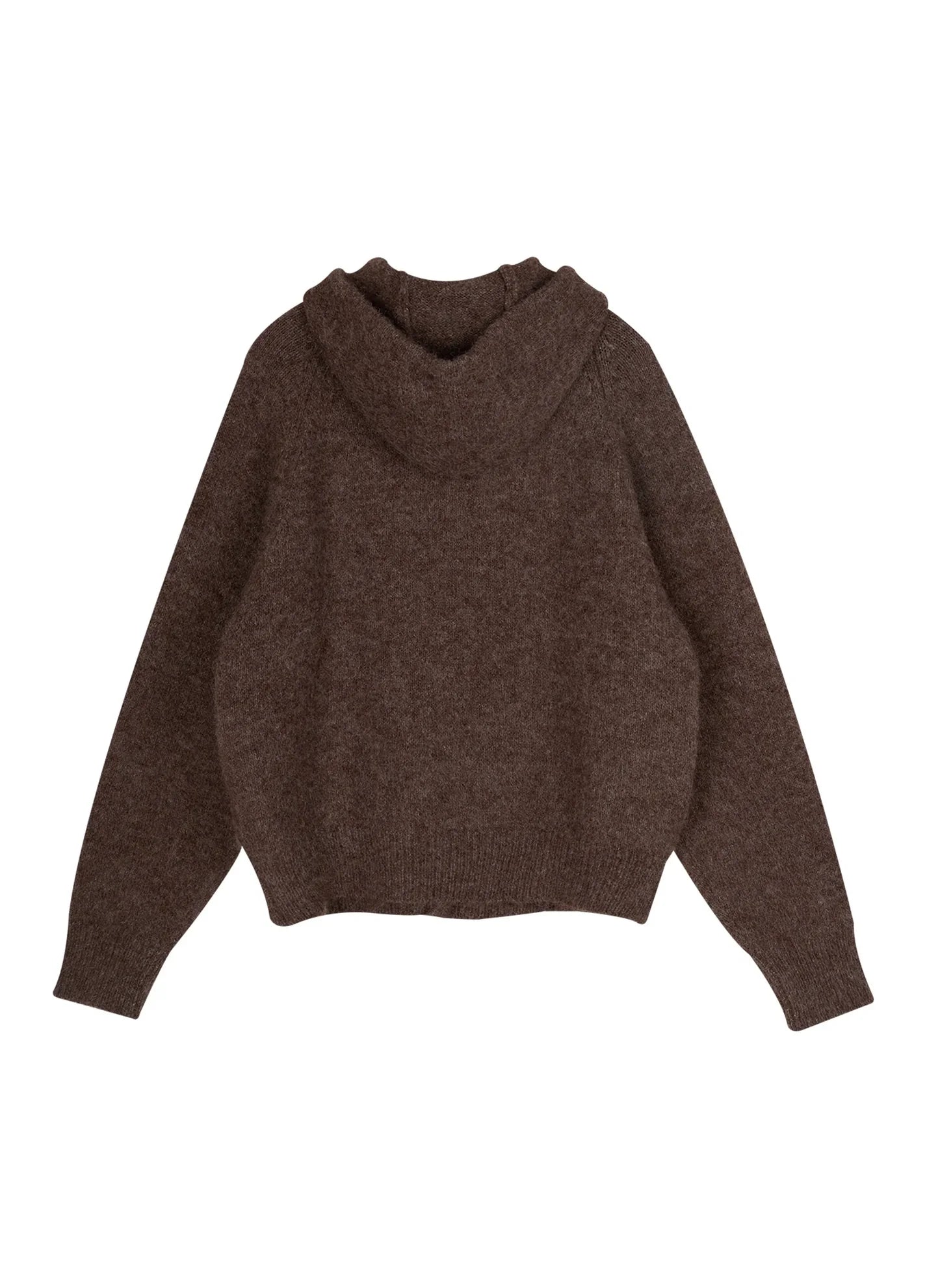 MOHAIR BUTTON HOODIE