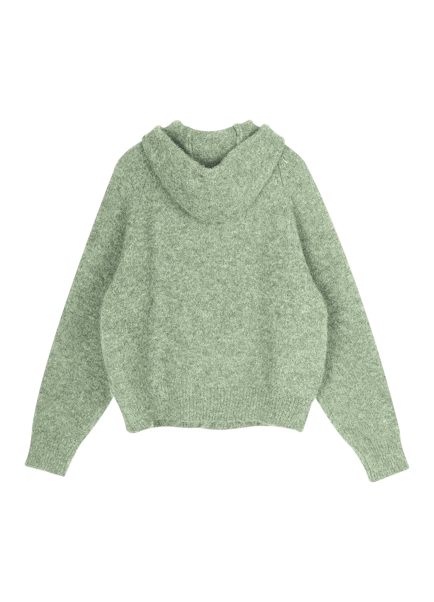 MOHAIR BUTTON HOODIE