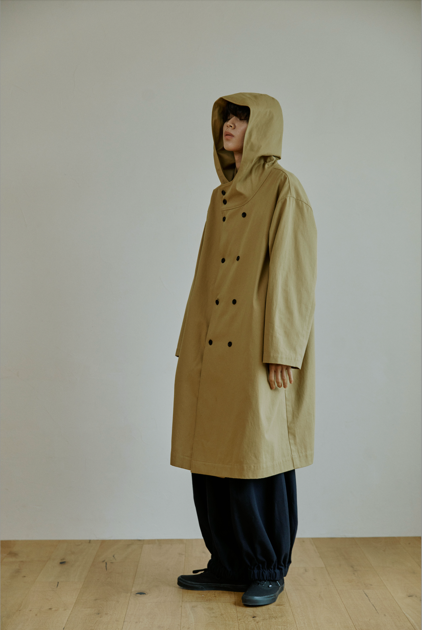 HOODED TRENCH COAT