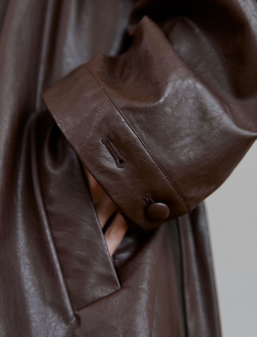 LEATHER TRENCH COAT