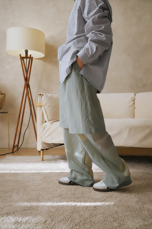 SHEER LAYERED PANTS