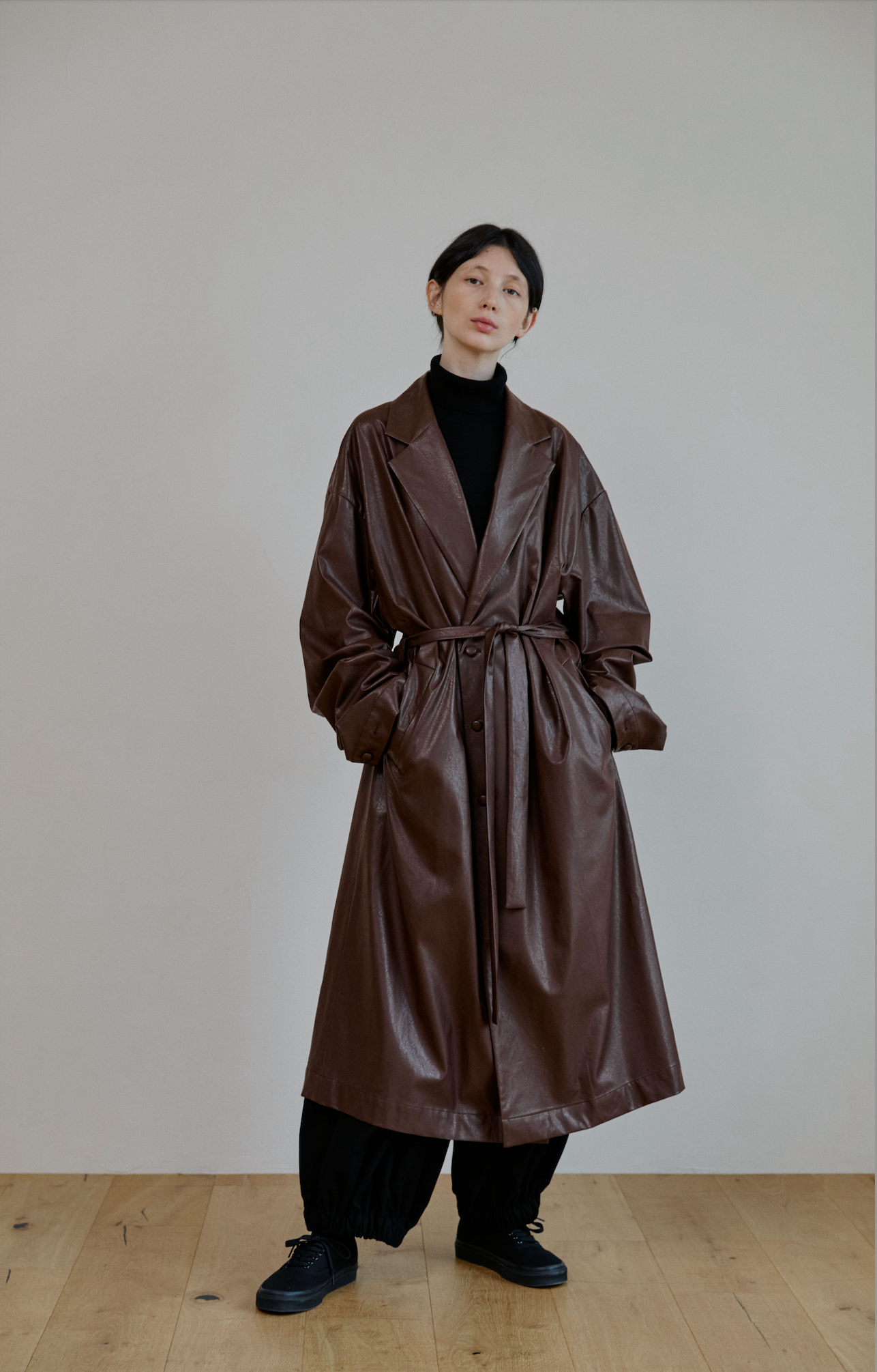 LEATHER TRENCH COAT