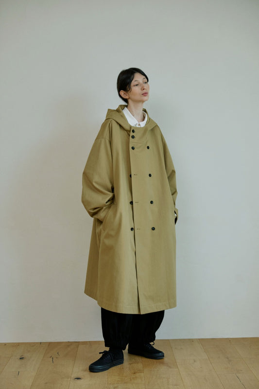 HOODED TRENCH COAT